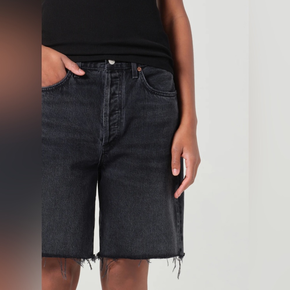 Agolde Black Jean Shorts